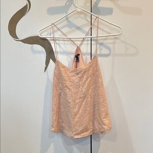 Forever 21 Pink Sequin Spaghetti Strap Camisole